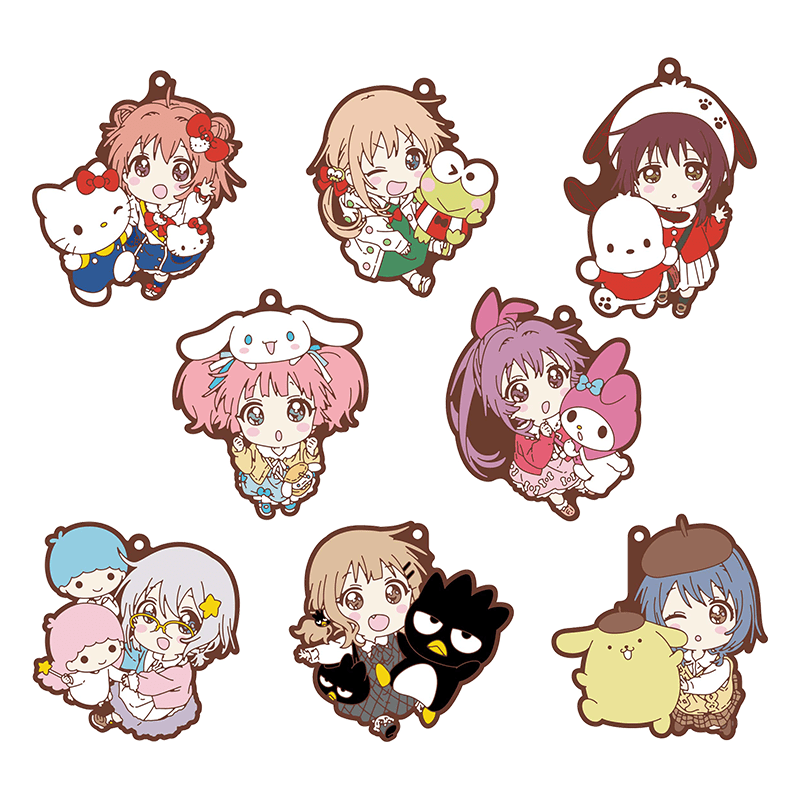 ゆるゆり×サンリオキャラクターズ ラバーストラップ ミニキャラver.（全8種）