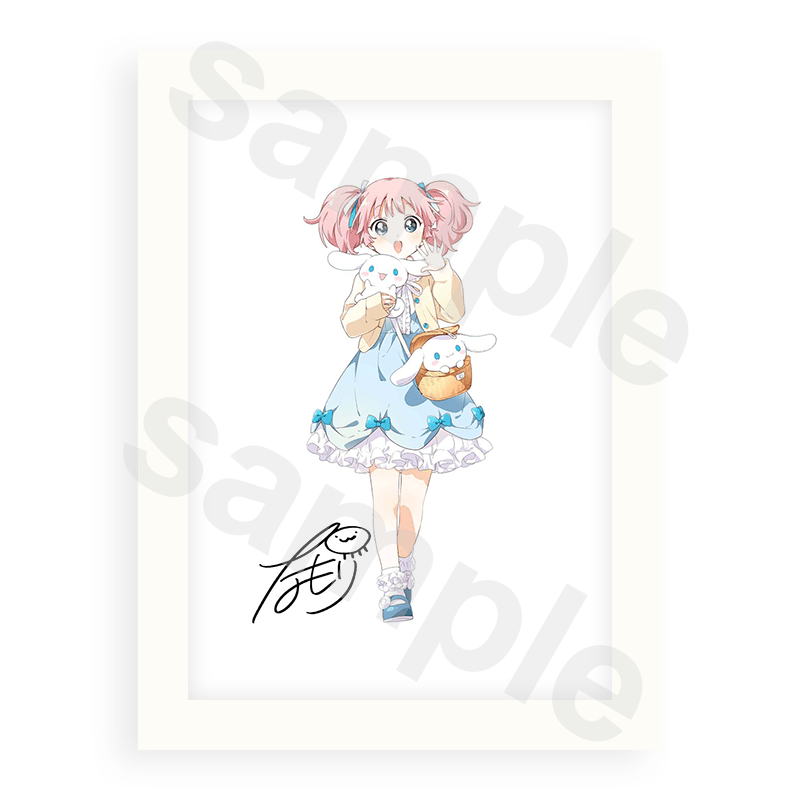 ゆるゆり×サンリオキャラクターズ なもり先生直筆サイン入りグラフィックアート ちなつ