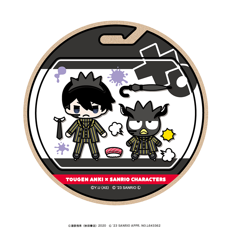 桃源暗鬼×サンリオキャラクターズ ウッドコースター ミニキャラver. 無陀野 無人×バッドばつ丸