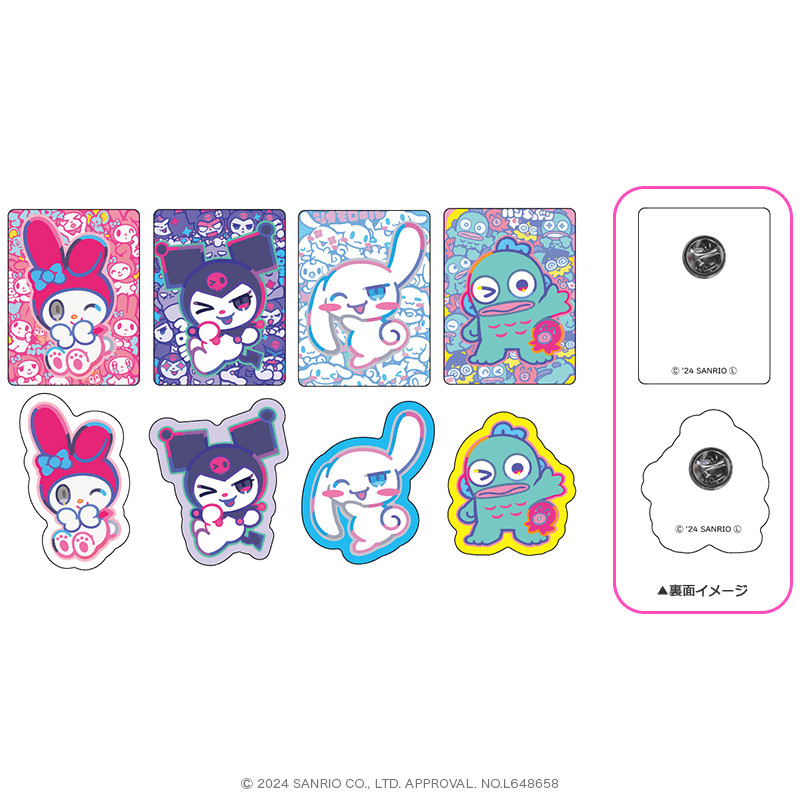 寺田てら×サンリオキャラクターズ アクリルピンバッジ（全8種）