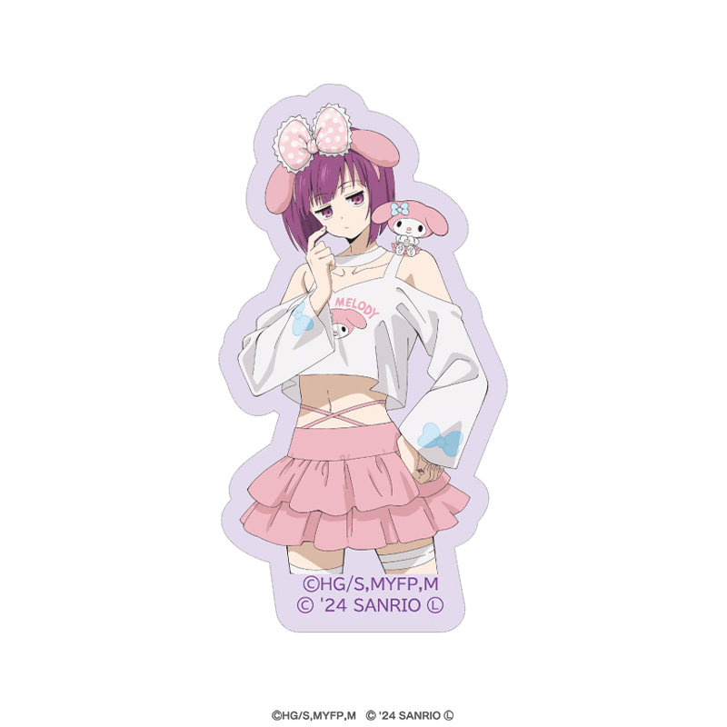 夜桜さんちの大作戦×サンリオキャラクターズ ダイカットステッカー 夜桜 四怨×マイメロディ