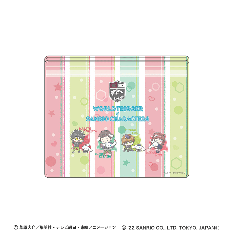 ワールドトリガー×サンリオキャラクターズ シリーズ チャック付きクリアバッグ 影浦隊（5枚入り）