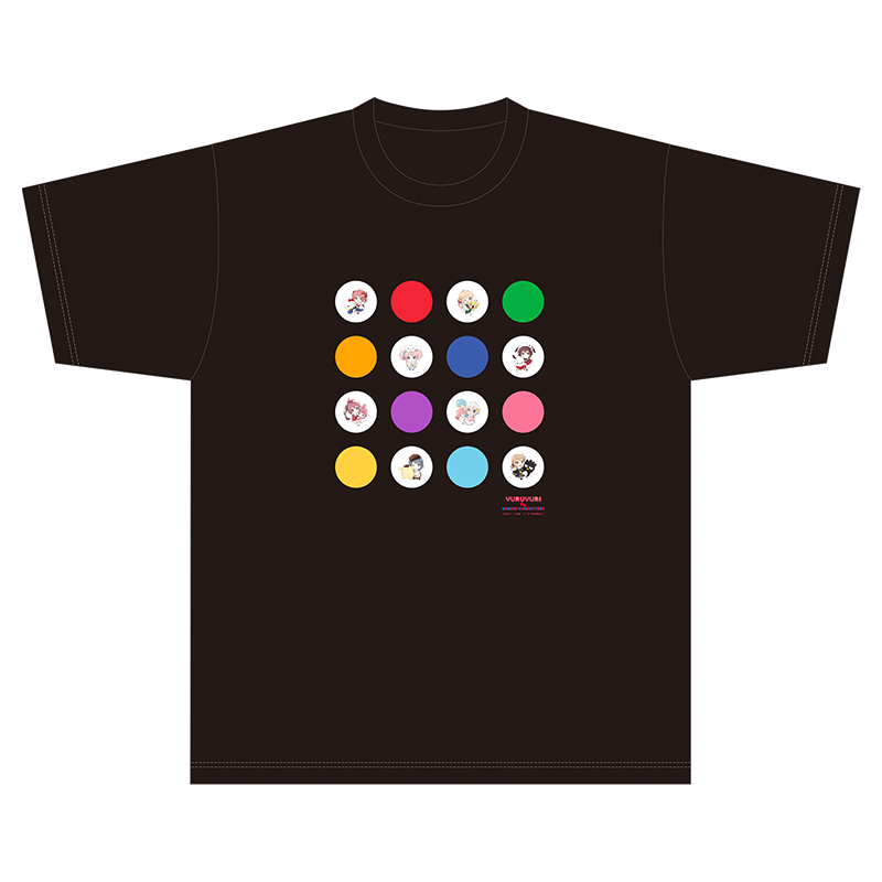 ゆるゆり×サンリオキャラクターズ Tシャツ ブラック