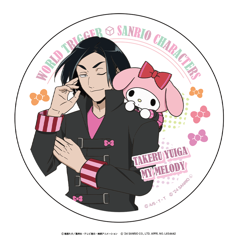 ワールドトリガー×サンリオキャラクターズ 白雲石コースター 唯我尊×マイメロディ