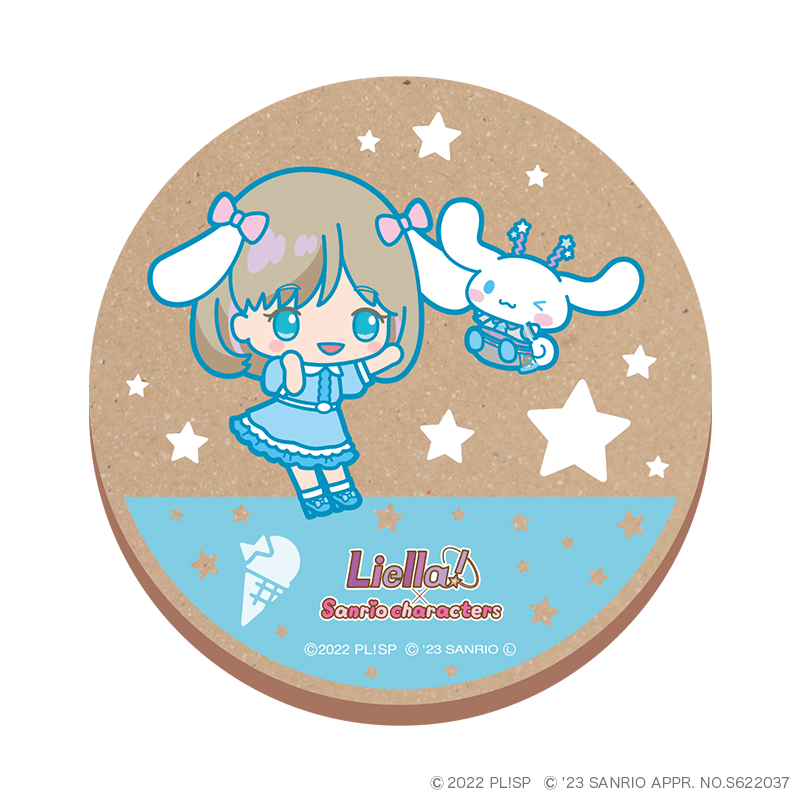 ラブライブ！スーパースター!!×サンリオキャラクターズ vol.2 ウッドコースター 唐 可可×シナモロール