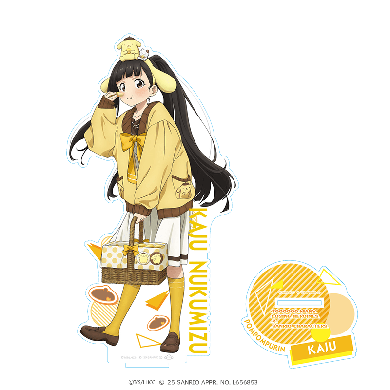 負けヒロインが多すぎる！×サンリオキャラクターズ 箔押しBIGアクリルフィギュア 温水佳樹×ポムポムプリン