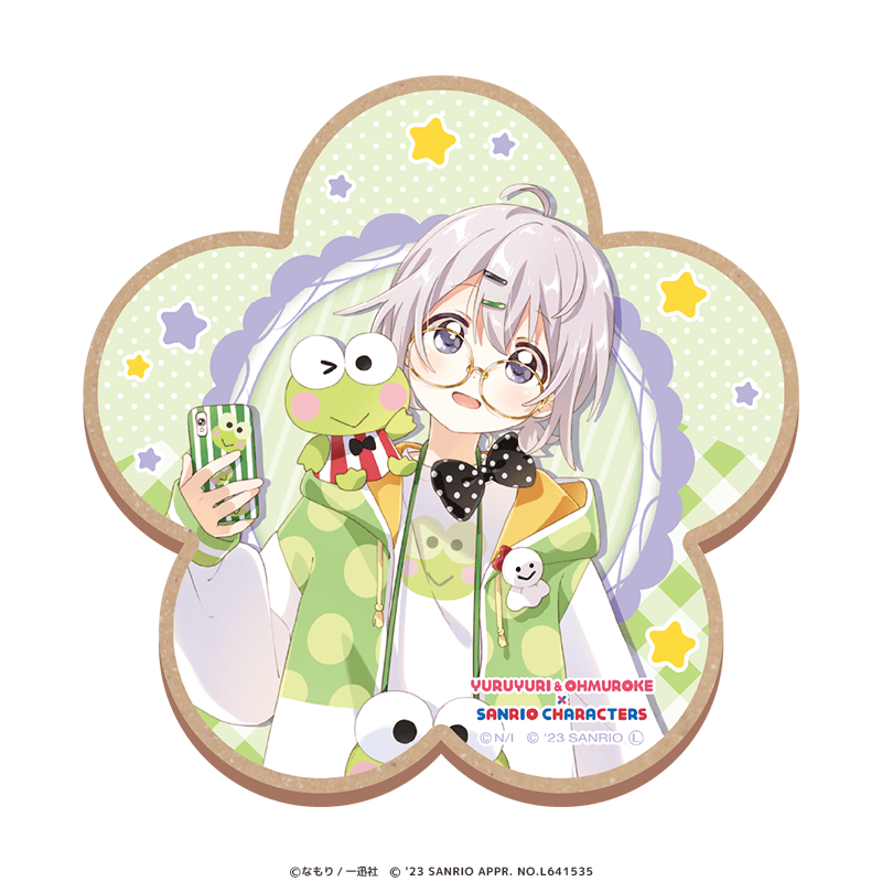 ゆるゆり＆大室家×サンリオキャラクターズ ウッドコースター 池田千歳×けろけろけろっぴ
