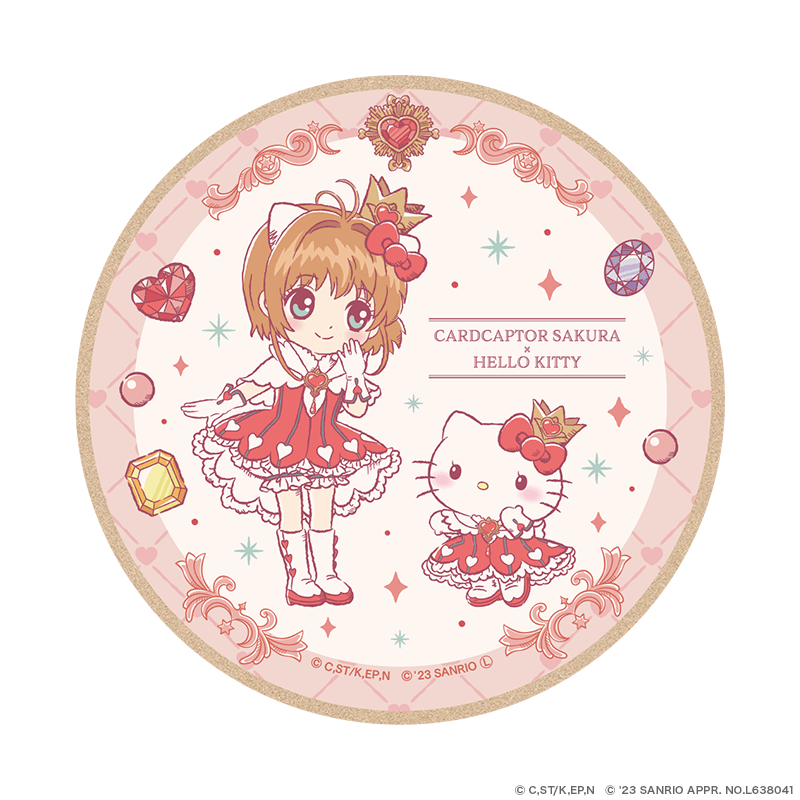 カードキャプターさくら×サンリオキャラクターズ ウッドコースター パフュームver. さくら×ハローキティ
