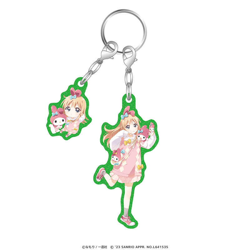 ゆるゆり＆大室家×サンリオキャラクターズ らめ入りアクリルキーホルダー 歳納京子×マイメロディ