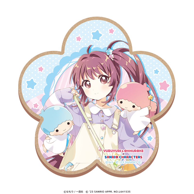 ゆるゆり＆大室家×サンリオキャラクターズ ウッドコースター 杉浦綾乃×リトルツインスターズ