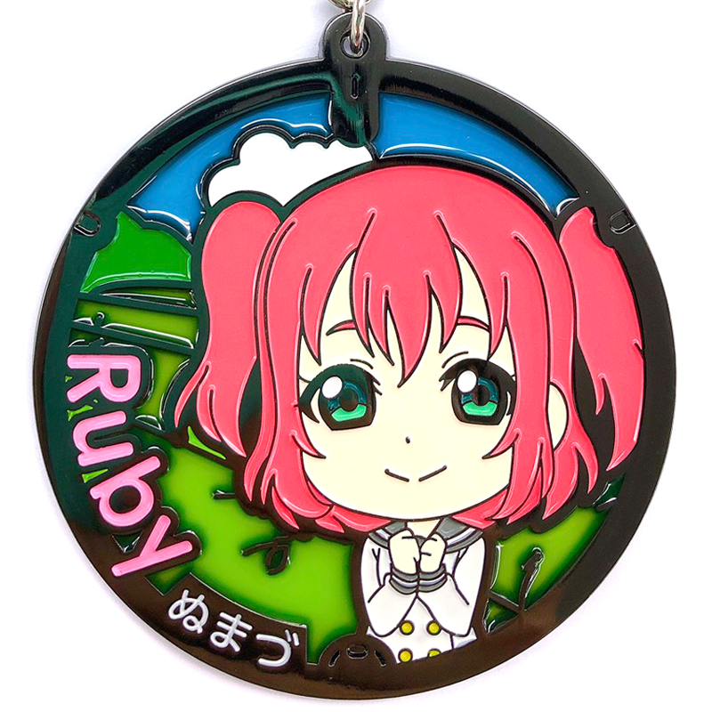 ラブライブ！サンシャイン!! ステンドグラスキーホルダー 沼津マンホールver. ルビィ