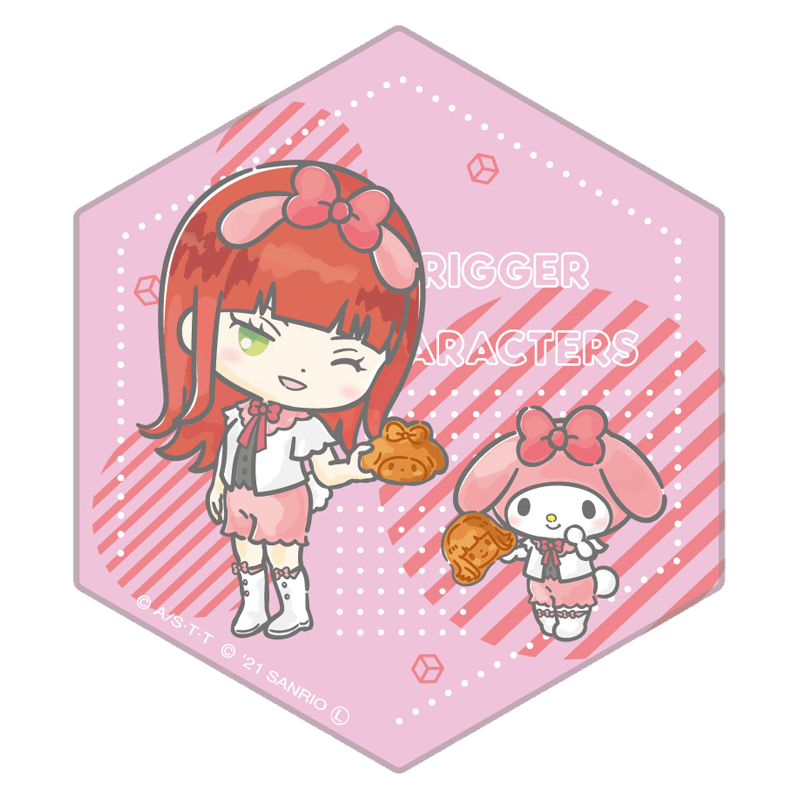 ワールドトリガー×サンリオキャラクターズ vol.2 六角陶器コースター 香取 葉子