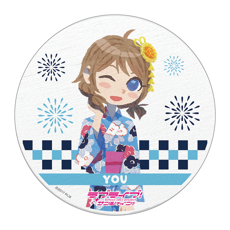 ラブライブ！サンシャイン!! 白雲石コースター 浴衣ver. 渡辺曜（イラスト:ヒョーゴノスケ）