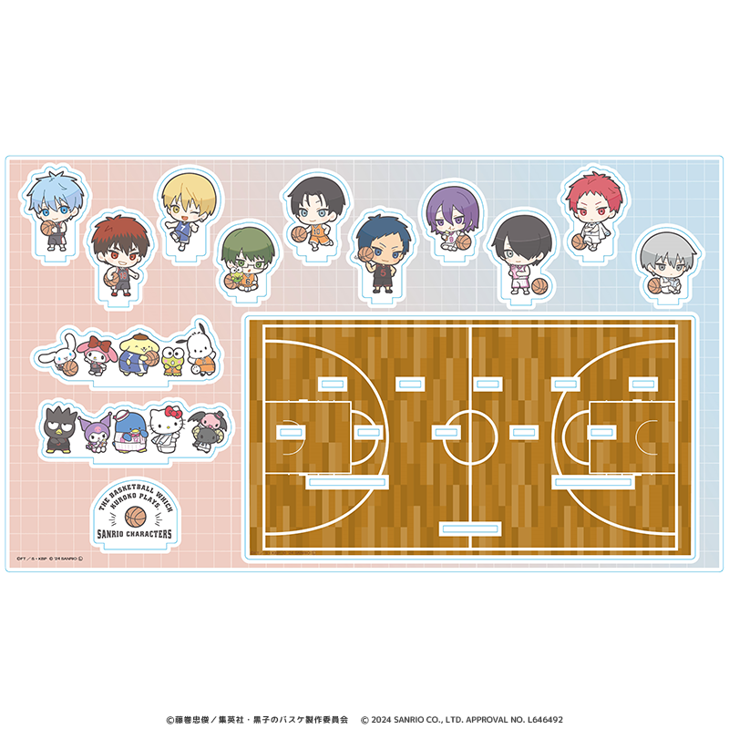 黒子のバスケ×サンリオキャラクターズ アクリルジオラマスタンド