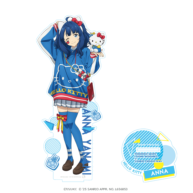 負けヒロインが多すぎる！×サンリオキャラクターズ 箔押しBIGアクリルフィギュア 八奈見杏菜×ハローキティ