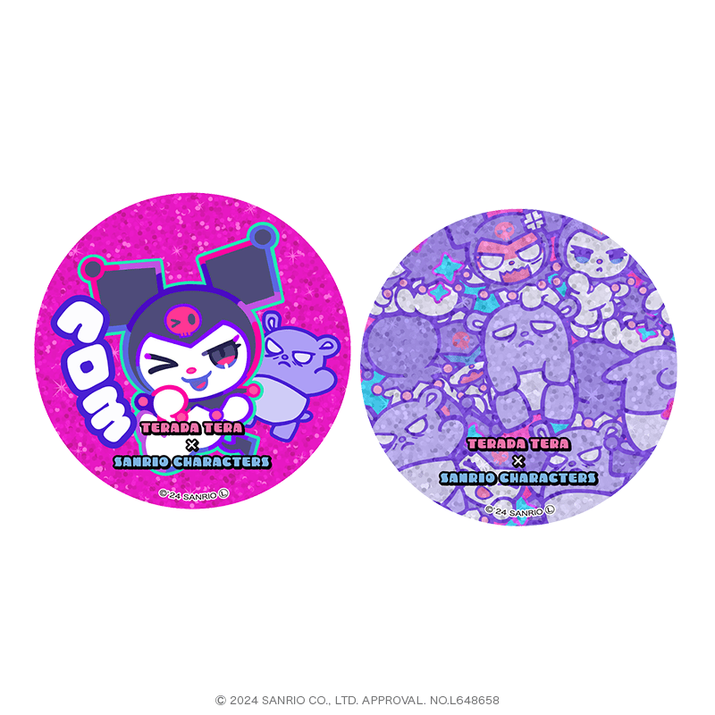 寺田てら×サンリオキャラクターズ グリッター缶バッジ 2種セット クロミ
