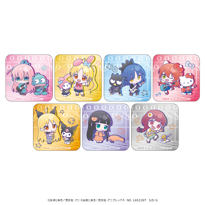 アニメ「ぼっち・ざ・ろっく！」×サンリオキャラクターズ アクリルマグネット (全7種)